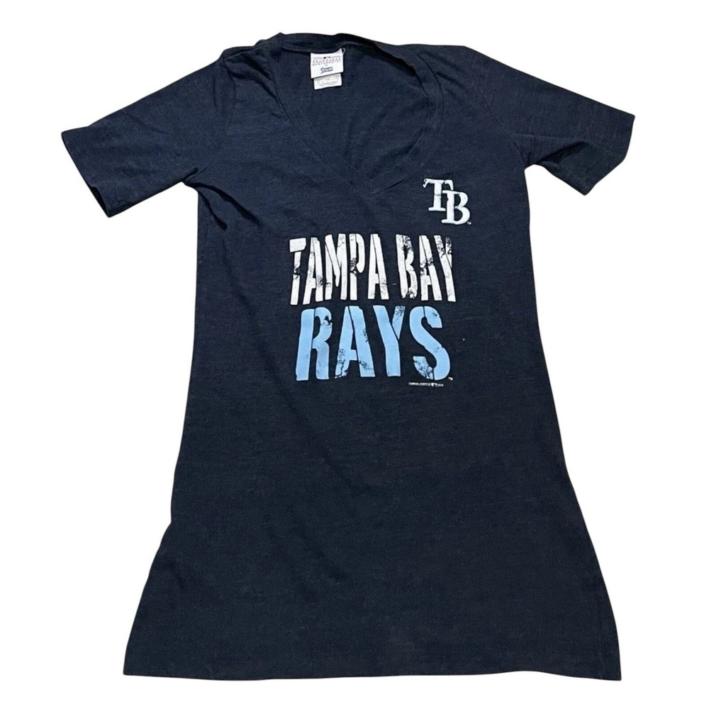 Womens MLB TAMPA BAY RAYS Baseball Blue S Short Sleeve‎ Shirt
